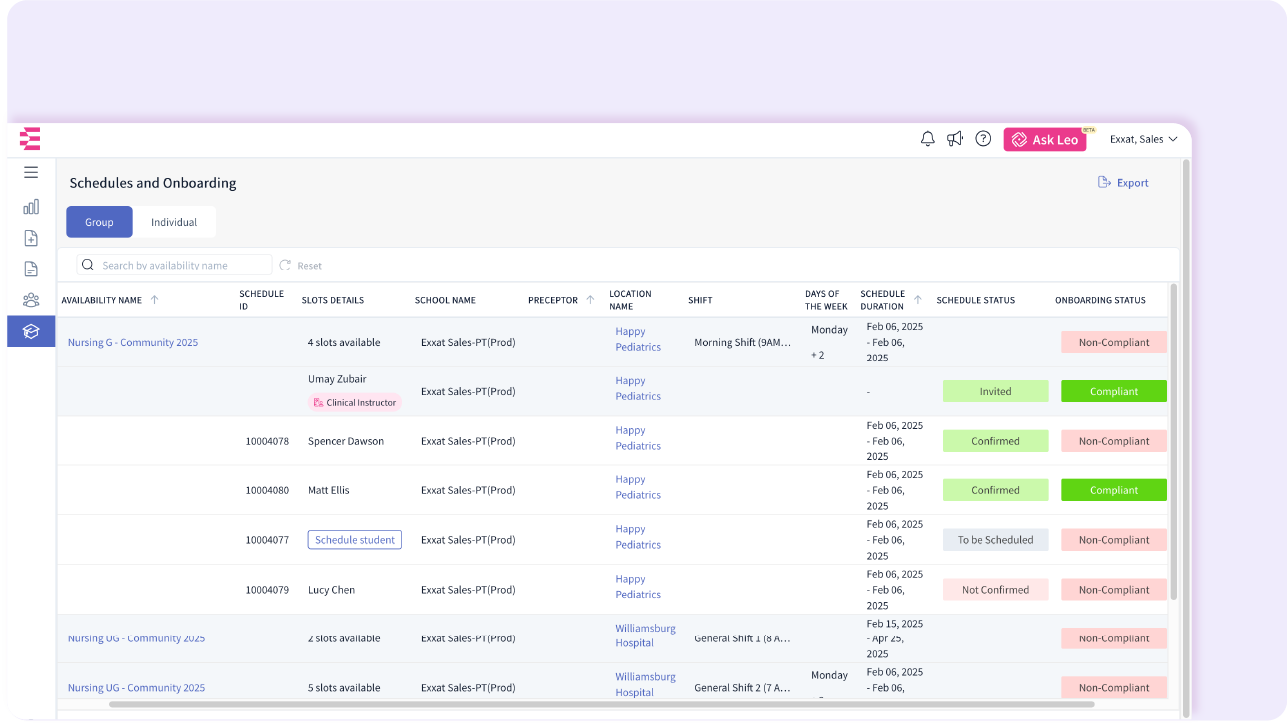 COMPLIANCE ADMIN GRID ONE